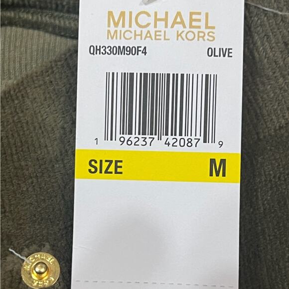Michael Kors, Size Médium, Olive Green Pull-On Straight Ankle Pants. NWT L4 - Picture 4 of 12